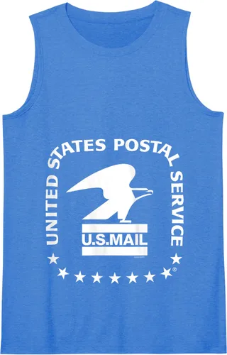Vista 9 de USPS - Camiseta sin mangas con sello de correo aéreo de EE. UU, Gris Negro