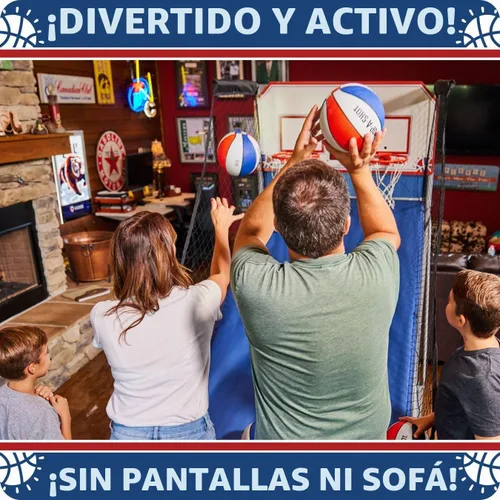 Vista 7 de Pop-A-Shot - Home Dual Shot Juego de baloncesto arcade para el hogar Aro de puntuación con sensor, 16 modos de juego, 7 bolas Plegable para un