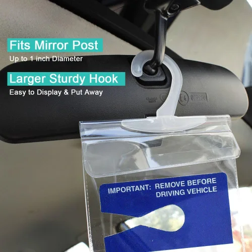 Vista 4 de Porta Placas para Discapacitados para Auto, Juego de 2 Porta Placas Ultra Transparentes de Tamaño Pequeño, Porta Placas para Estacionamiento