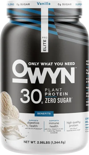 Vista 7 de OWYN Only What You Need Pro Elite Polvo de proteína de alto contenido, 30g de proteína vegana para la recuperación después del entrenamiento