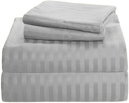 Vista 9 de Juego de sábanas de lujo de 600 hilos para sofá cama – Pima algodón 4 piezas sofá doble negro sólido ajuste hasta 5 pulgadas de profundo bolsillo