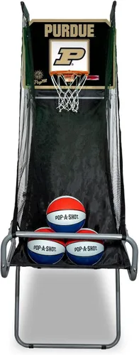 Vista 11 de Pop-A-Shot - Tailgate Game with NCAA Graphics l Arcade Basketball Inside, Out, and On The Go Infrared Sensor Scoring 3 Balls Foldable