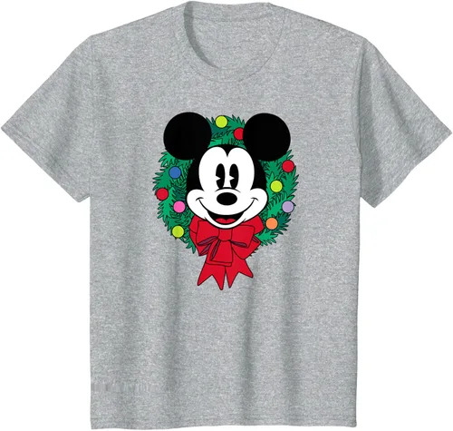 Vista 6 de Amazon Essentials Camiseta navideña festiva de Mickey Mouse para hombre, color azul, talla S Blanco