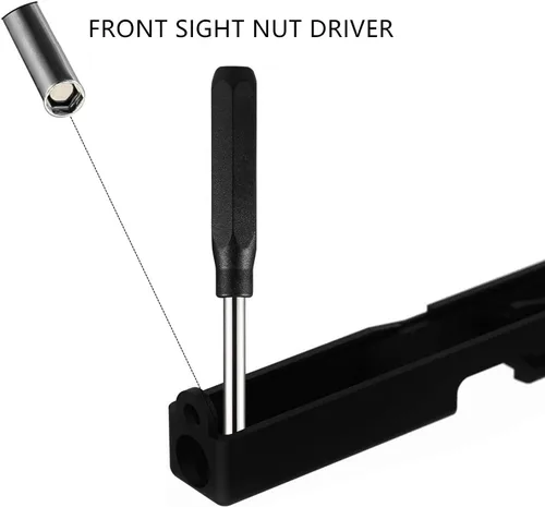 Vista 5 de HEKAGURA Tools Kit for Glock, Front Sight Remove Pin Punch Magazine Disassembly Tools for Glock 17 19 19x 26 27 43 43x Accessories
