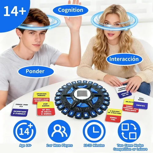 Vista 6 de rytopt Juego De Mesa, Juegos De Mesa En Español, 24 Letras, 2-8 Jugadores, Tiempo de Juego de 15-20 Minutos, Juegos de Mesa para Adultos