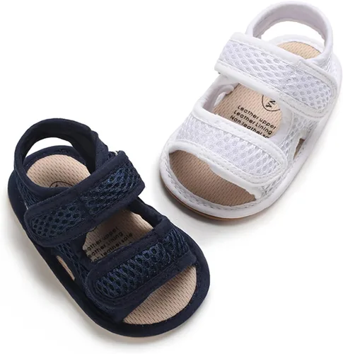Vista 6 de RVROVIC Sandalias para bebés niños y niñas, zapatos de verano de primera calidad para exteriores, ligeras, suaves, antideslizantes, suela para niños