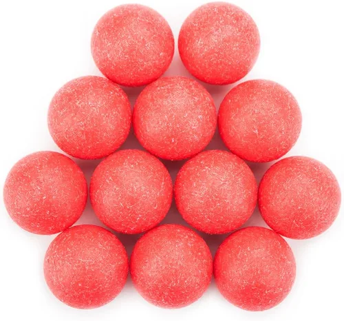 Vista 2 de Brybelly Pelotas de futbolín, con textura roja, fútbol blanco y negro, blanco, bolas brillantes, para mesas de futbolín estándar y pelotas clásicas
