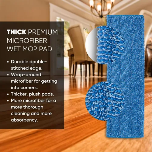 Vista 2 de Microfiber Wholesale Almohadilla de microfibra absorbente de 18 pulgadas, reutilizable, lavable a máquina, repuestos (paquete de 2)