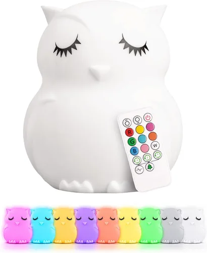 Vista 24 de Lumipets Pepper The Puppy Dog - Luz nocturna de silicona blanda para niños Bonita luz nocturna con control remoto y control táctil