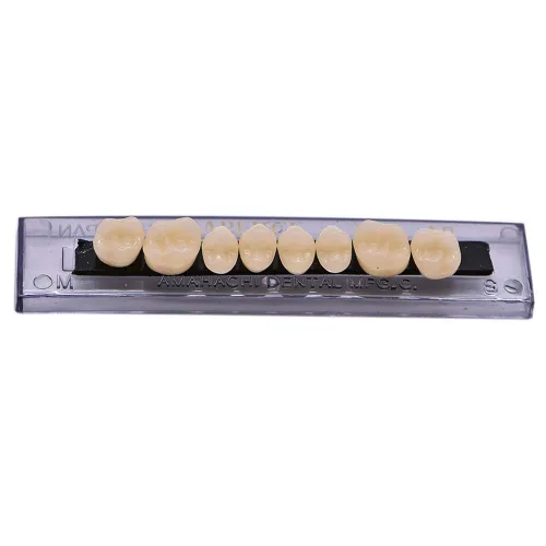 Vista 4 de RZJZGZ 168 piezas dentales de resina sintética dentales dentales dentales dientes falsos temporales 6 juegos de dientes falsos 23 A2
