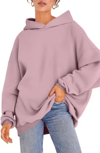 Vista 3 de EFAN Sudaderas con capucha de gran tamaño para mujer, sudaderas de forro polar con capucha, suéteres casuales y cómodos, ropa de moda de otoño 2023