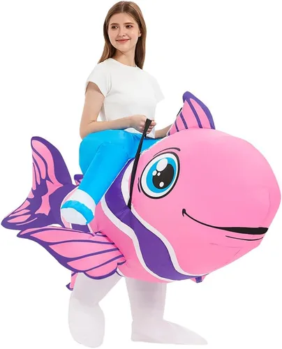 Vista 3 de BIGPETS Disfraz inflable de peces tropicales para adultos