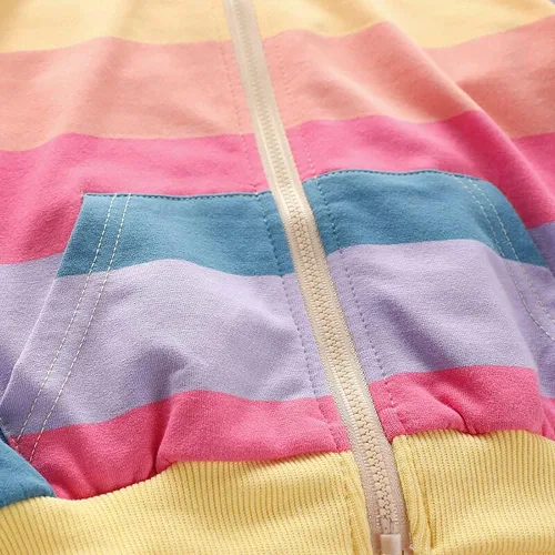 Vista 4 de DDSOL Chaqueta con cremallera para bebé, sudadera con capucha para niña, abrigo de invierno ligero, para otoño, 2t-7t