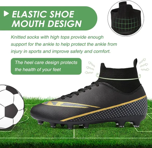 Vista 5 de CBUSTER Soccer Cleats Mens Women Outdoor Soccer Shoes for Big Boy AG TF