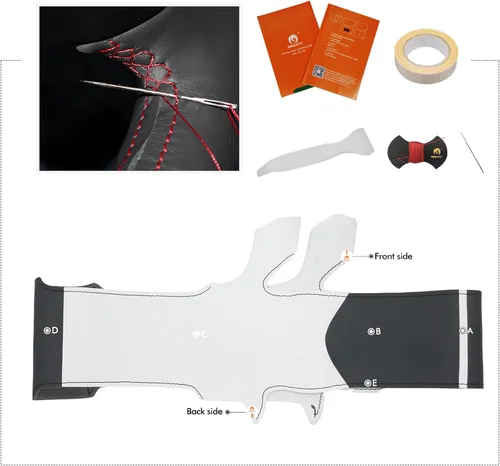 Vista 9 de MEWANT Funda cosida para volante Hyundai Genesis Coupe 2010-2016/Accesorios de volante para Hyundai Genesis Coupe