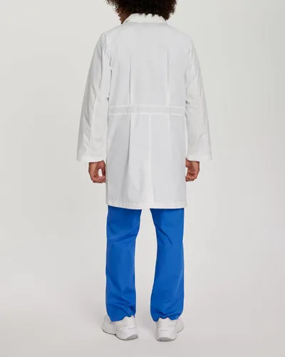 Vista 3 de Landau mens Unisex Relaxed Fit 5-pocket 4-button Mid-length Notebook Lab Coat 3174Medical Lab Coat