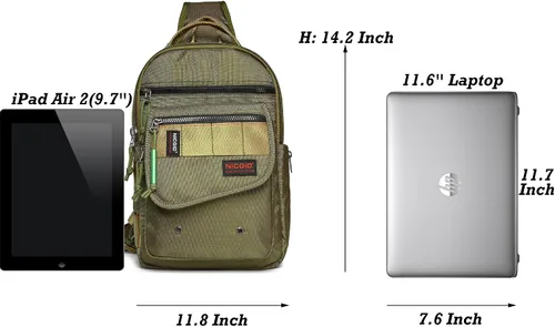 Vista 6 de NICGID Bolsos de bandolera, mochilas de hombro para el pecho, bolsos cruzados, bolsa de pecho al aire libre, mochila de viaje para hombres y mujeres