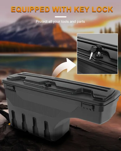 Vista 2 de ROADFAR Reemplazo de caja de almacenamiento para caja de camioneta del lado izquierdo del conductor para Jeep Gladiator 2020-2023, tapa