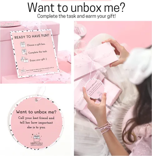 Vista 4 de Happy Lolli Birthday Gift for Girls 8 Individually Wrapped Gifts in 1 with 8 Tasks to Motivate Empower Girls - Ages 7-13