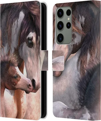 Vista 249 de Head Case Designs Officially Licensed Laurie Prindle A Morgan Christmas Western Stallion Leather Wallet Case Compatible with Samsung Galaxy A07 4G