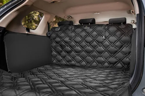 Vista 7 de Meadowlark Fundas para asiento de perro con forro de carga para SUV, doble costura y extra acolchado, repelente al agua, antigolpes, antideslizante
