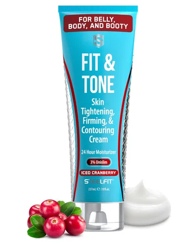 Vista 9 de SteelFit Loción corporal reafirmante - Crema para contornear y tensar la piel para el cuerpo - Removedor de celulitis firme y tonificante