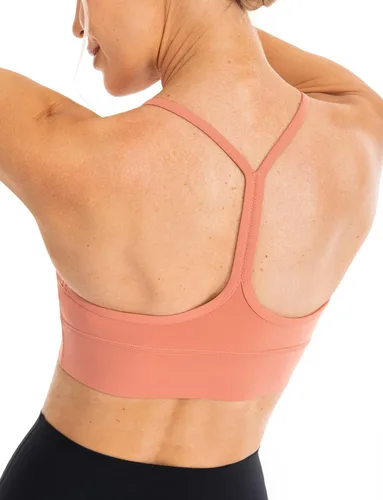 Vista 6 de Ukaste Sujetador deportivo con espalda en Y para mujer, con tirantes delgados, para entrenamiento, yoga