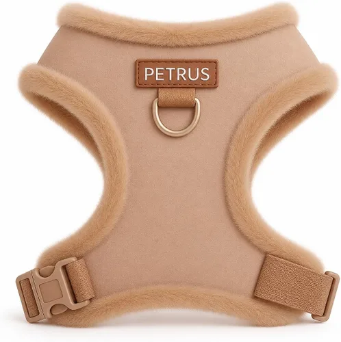 Vista 11 de Arnés para perro premium ajustable sin tirones de neopreno, lujoso, transpirable, ligero, para perros pequeños y medianos, cómodo, chaleco