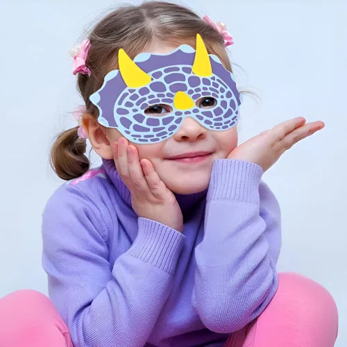 Vista 3 de Rhode Island Novelty Máscaras de dinosaurio de espuma de 7.5 pulgadas (12 piezas por pedido)