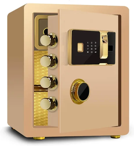 Vista 9 de Nobility - Caja fuerte para gabinete con huella digital biométrica y teclado digital, caja fuerte de acero para construcción de dinero, pequeña caja