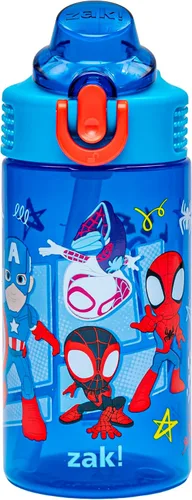 Vista 21 de Zak Designs Barbie Sage - Botella de agua para niños con popote a prueba