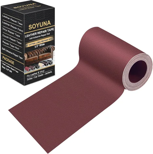Vista 25 de Parche de reparación de cuero autoadhesivo para muebles, cinta de reparación de cuero para sofá, asiento de automóvil, silla, muebles, kit de Grano