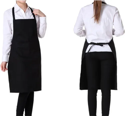 Vista 8 de Bringsine Paquete de 2 delantales unisex con 3 bolsillos, lavables a máquina, para hombres y mujeres, resistentes a la cocina, delantales