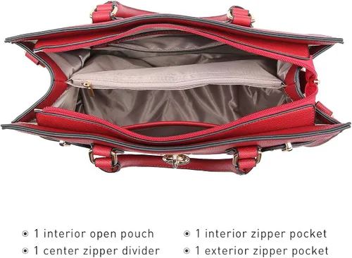 Vista 5 de Bolso de mano y bolsos para mujer con asa superior de avestruz, bolsa de trabajo con cartera