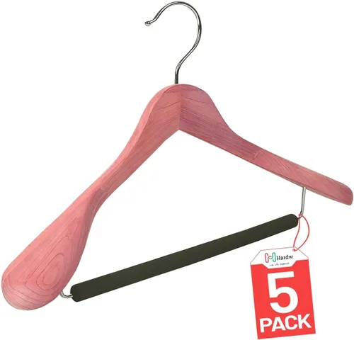 Vista 8 de DEILSY™ - Perchas de cedro para hombre, paquete de 5 perchas anchas