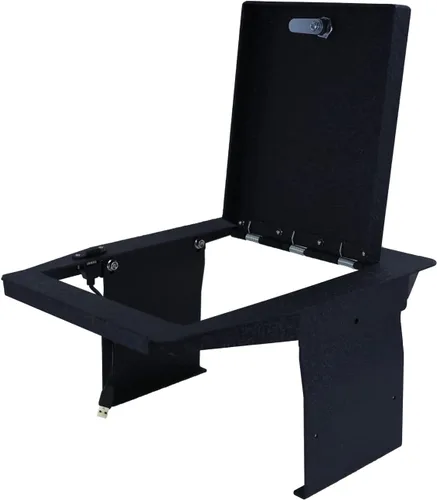 Vista 6 de Black Horse - Caja de seguridad segura para consola central, organizador de caja de pistola negra, con cerradura reiniciable de combinación de 4