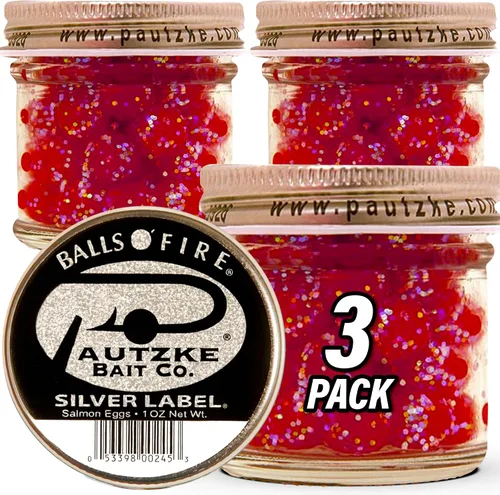 Vista 22 de Pautzke Balls O' Fire - Cebo para huevos de salmón 3-Etiqueta verde