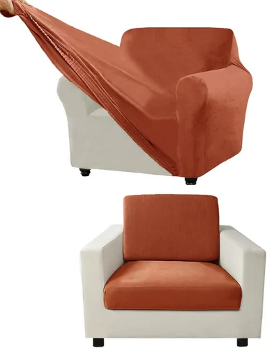 Vista 48 de Funda para Sofá de Terciopelo, Fundas Elásticas para Sofá para Funda Principal Separada/Respaldos y Cojines de Asiento, Funda para Sofá, para Fundas