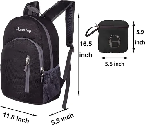 Vista 3 de MounTop Mochila resistente al agua plegable ligera al aire libre para viajes senderismo equitación
