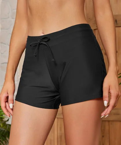 Vista 2 de SHEKINI Pantalones cortos de playa para mujer, tankini con forro