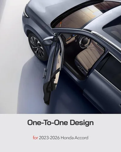 Vista 2 de Parasol para parabrisas Pigenius para Honda Accord 2023-2026, parasol personalizado para ventana delantera - Cuero