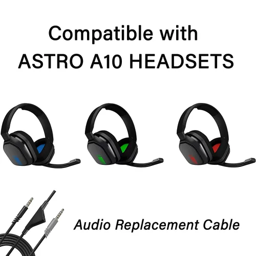 Vista 4 de ElloGear Cable de repuesto para Astro A10 con control de volumen - Paquete de 2