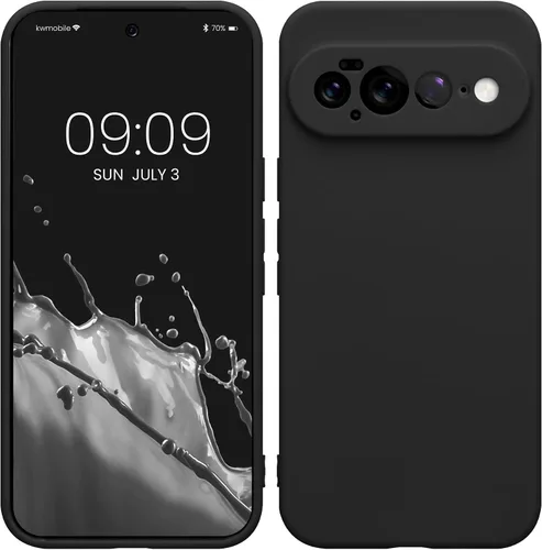 Vista 154 de kwmobile Funda compatible con Google Pixel 9 - Funda protectora delgada de TPU para teléfono - Acabado mate suave - Piedra antigua