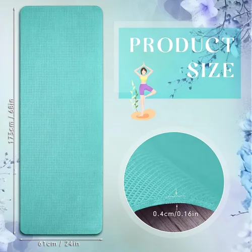 Vista 2 de Timgle Paquete de 6 alfombrillas de yoga antideslizantes a granel para ejercicio, esterilla de yoga gruesa, antideslizante, resistente a desgarros
