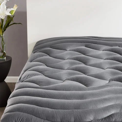 Vista 16 de SLEEP ZONE - Cubrecolchón refrescante, funda de colchón fresca, protector acolchado con zonas, transpirable y lavable, bolsillo profundo de 8-21