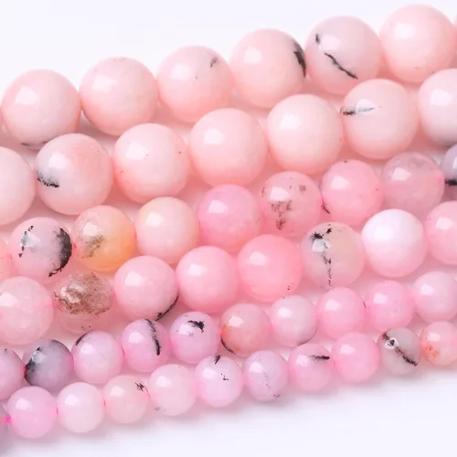 Vista 15 de 6 mm Cuentas redondas sueltas de piedra de sangre africana Cuentas naturales de gemas Cuentas de piedra de energía de cristal para hacer joyas