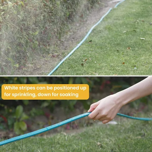 Vista 2 de Manguera de riego con remojo LINEX de 15 pies para riego de césped de jardín con estacas