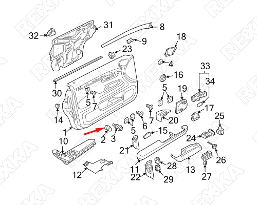 Vista 8 de Rexka 10 clips de panel de moldura de puerta interior con sellador compatibles con Volkswagen 8E0-868-243 Audi A4 B6 B7 S4 RS4 Cabriolet Quattro