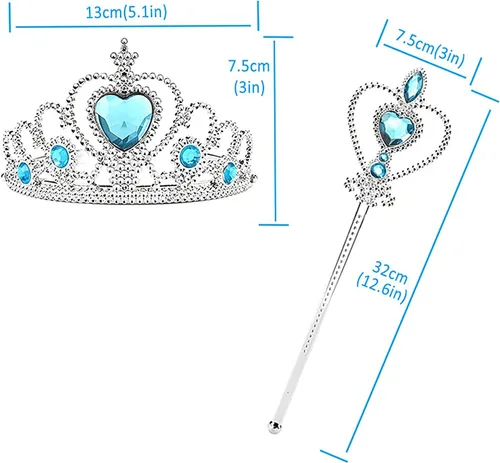 Vista 5 de YOJOJOCO Disfraces de princesa para niñas, vestidos y accesorios de princesa