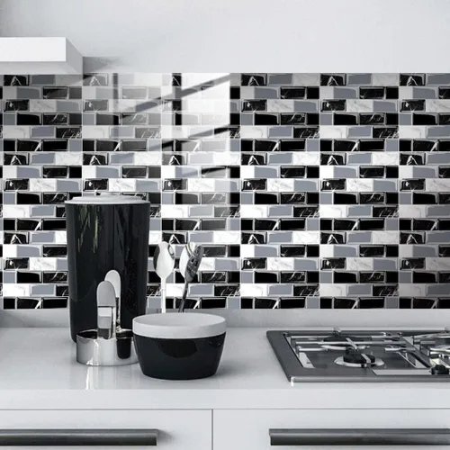 Vista 3 de Calcomanías de azulejos autoadhesivas para azulejos de pared, autoadhesivas, impermeables, adecuadas para baño, cámper, encimera, azulejos de 10